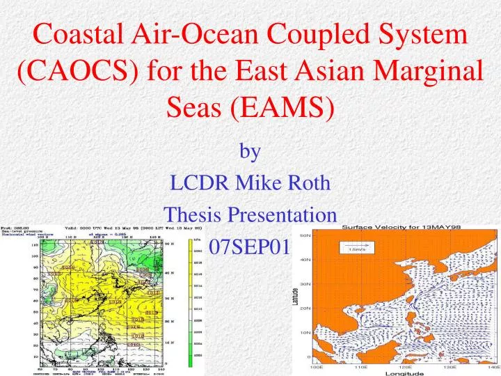 coastal air ocean coupled system caocs for the east asian marginal seas eams