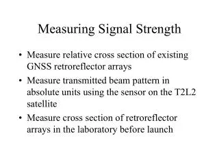 Measuring Signal Strength