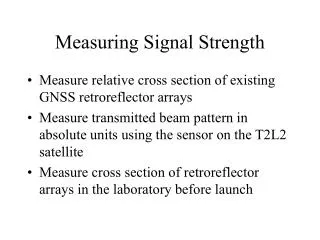 measuring signal strength