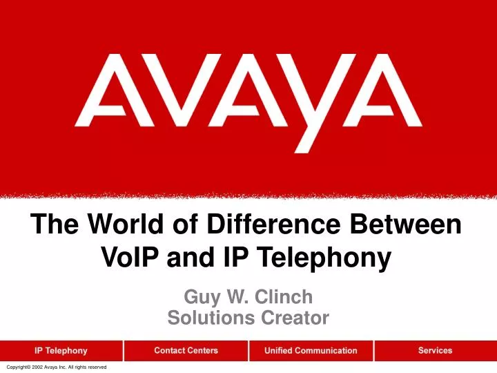 the world of difference between voip and ip telephony