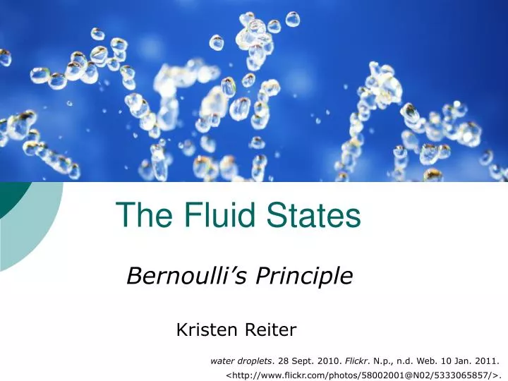 the fluid states