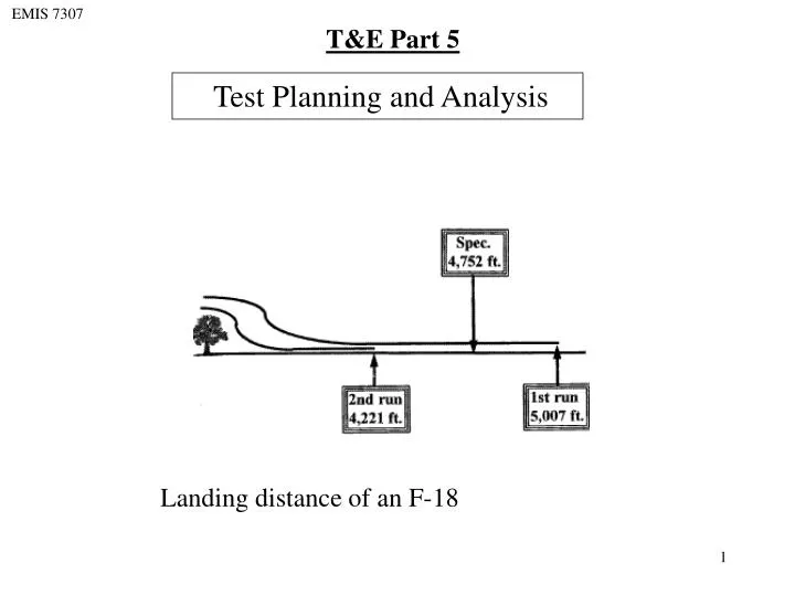 test planning and analysis