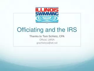 Officiating and the IRS