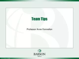 Team Tips