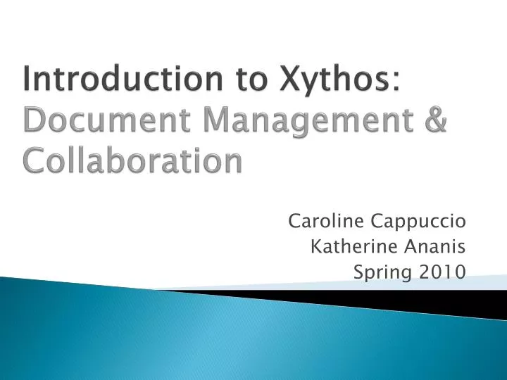 introduction to xythos document management collaboration