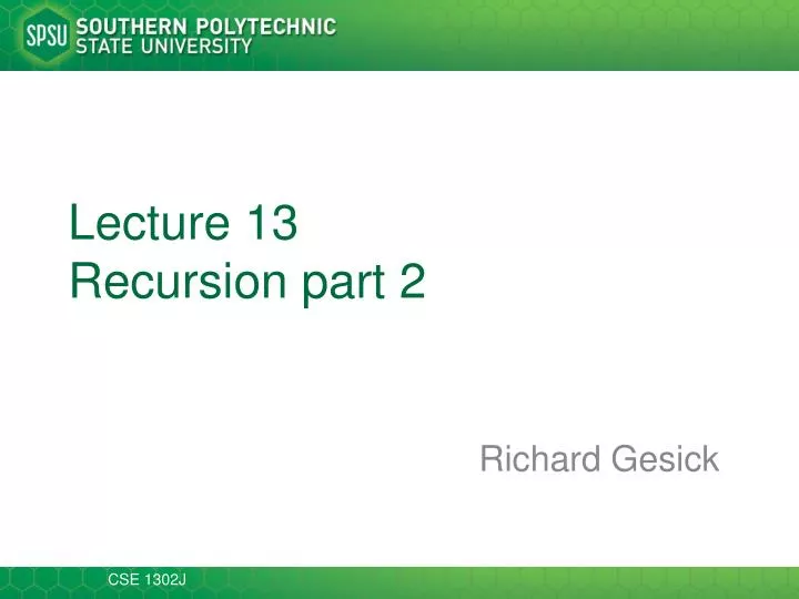 lecture 13 recursion part 2