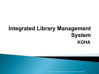 Integrated L ibrary Management System