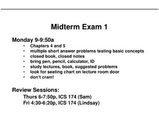 Midterm Exam 1
