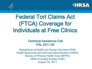 Department of Health and Human Services (HHS) Health Resources and Services Administration (HRSA)