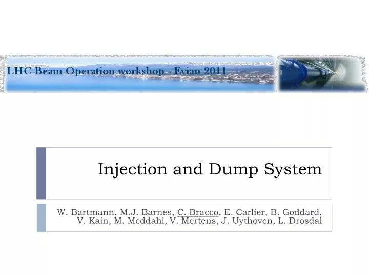 injection and dump system