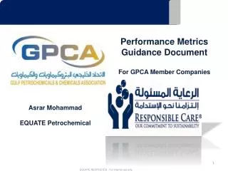 Performance Metrics Guidance Document For GPCA Member Companies