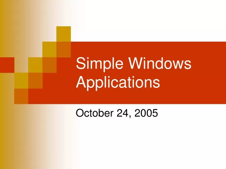 simple windows applications