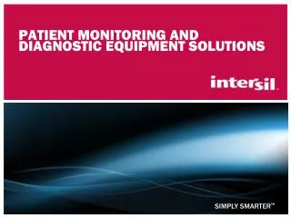 Patient monitoring and Diagnostic Equipment Solutions