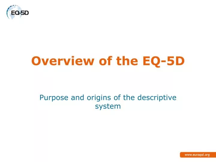overview of the eq 5d