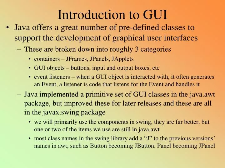introduction to gui