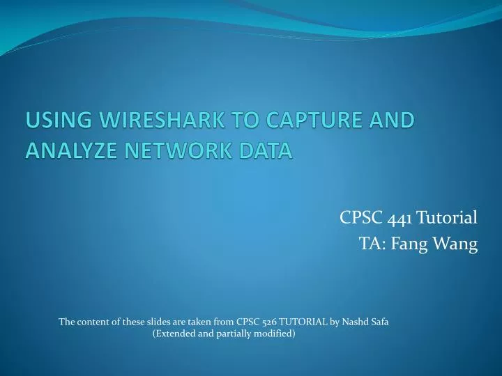 using wireshark to capture and analyze network data
