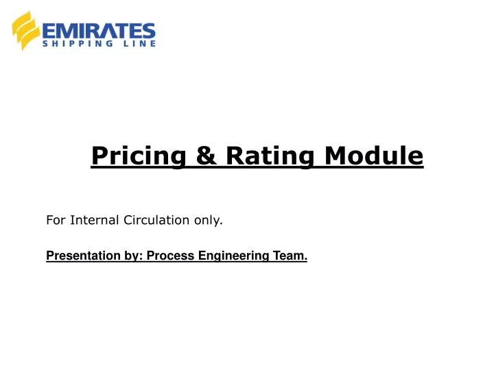 pricing rating module