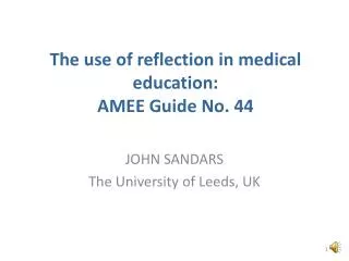 The use of reflection in medical education: AMEE Guide No. 44