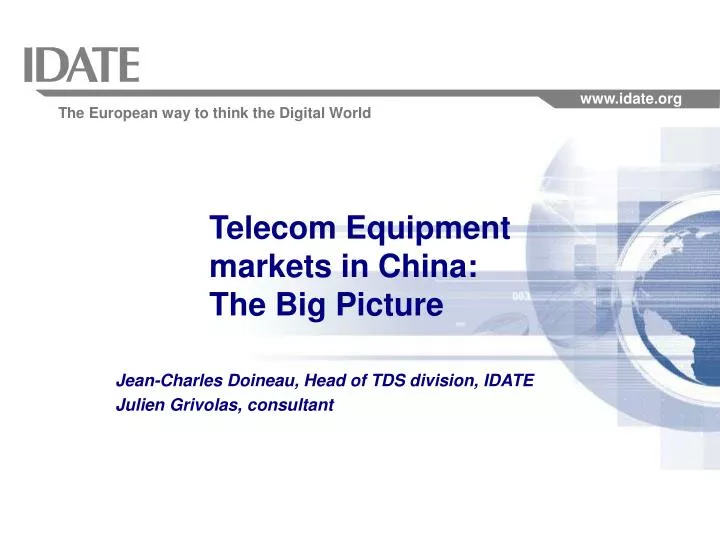 telecom equipment markets in china the big picture