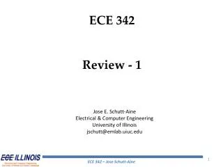 ECE 342 Review - 1