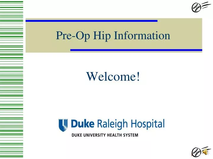 pre op hip information