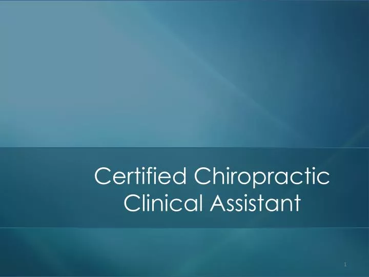 certified chiropractic clinical assistant