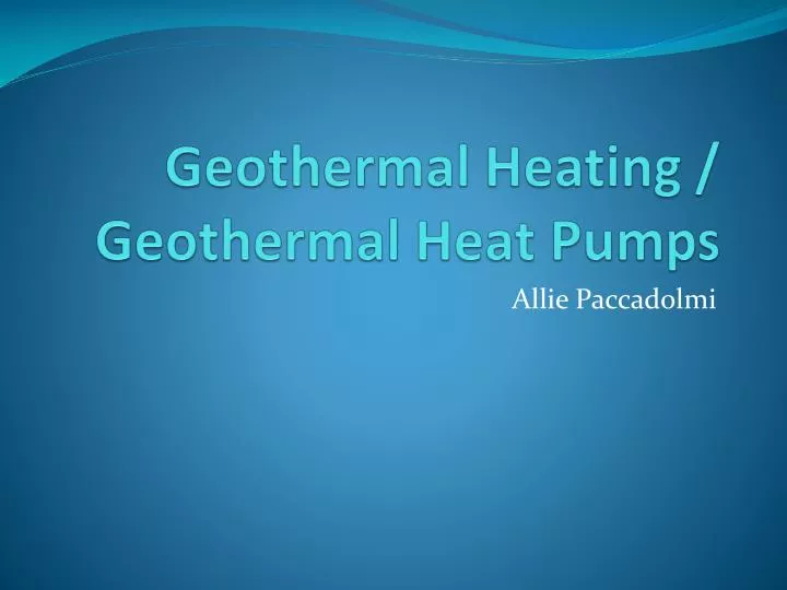 geothermal heating geothermal heat pumps