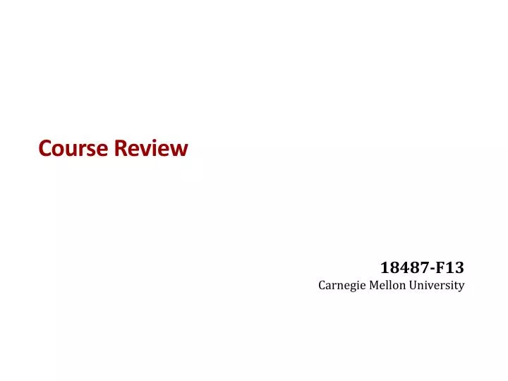 course review