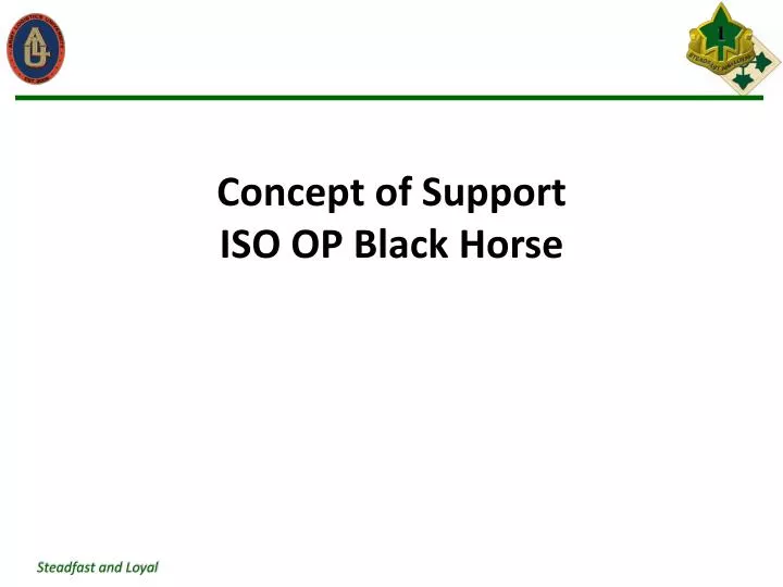 concept of support iso op black horse