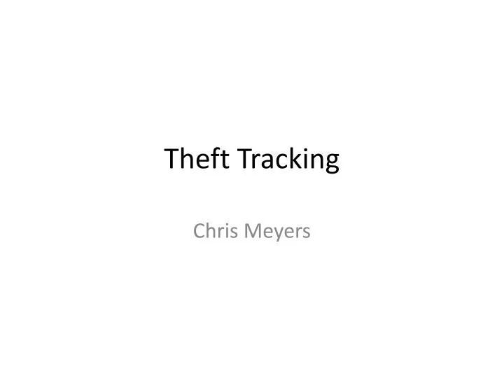 theft tracking