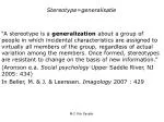 Stereotype=generalisatie - slide 1