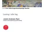 Lesing i alle fag - slide 1