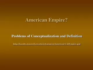 American Empire?