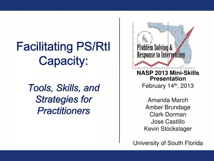 facilitating ps rti capacity tools skills and strategies for practitioners