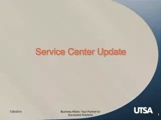 Service Center Update