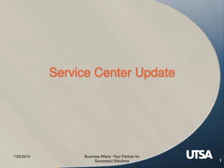 service center update