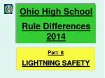 Lightning Safety Guidelines for Ohio High School Athletic Events - slide 1