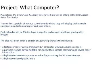 project what computer