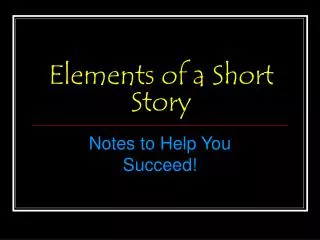 elements of a short story