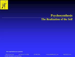 Psychosynthesis The Realization of the Self