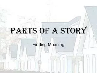 parts of a story