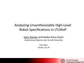 Analyzing Unsynthesizable High-Level Robot Specifications in LTLMoP