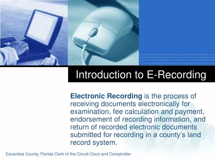 introduction to e recording