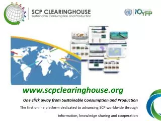 scpclearinghouse One click away from Sustainable Consumption and Production