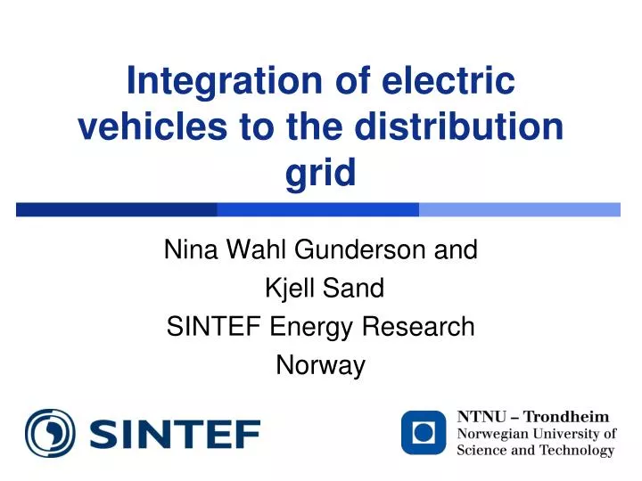 integration of electric vehicles to the distribution grid