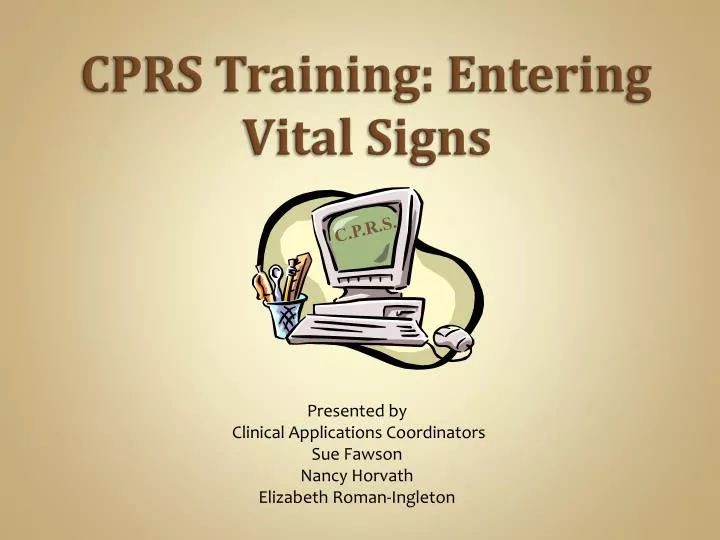 cprs training entering vital signs