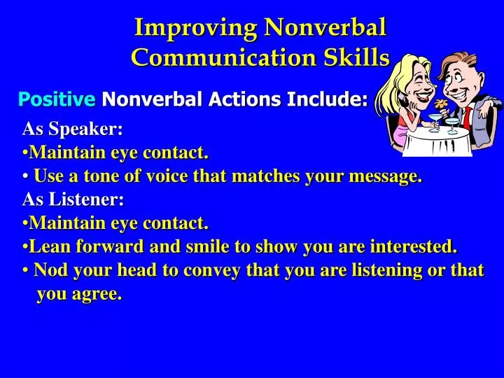 improving nonverbal communication skills