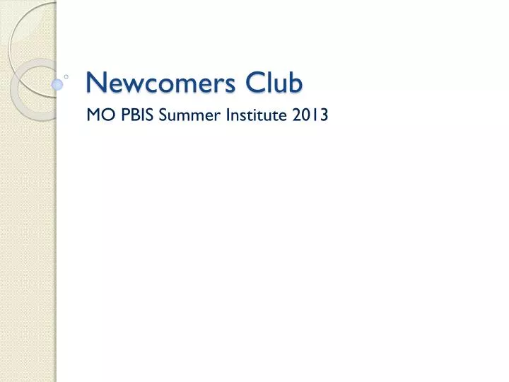 newcomers club