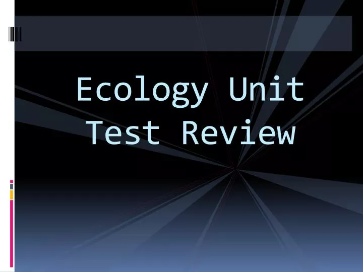 ecology unit test review