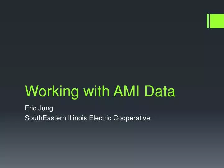 working with ami data